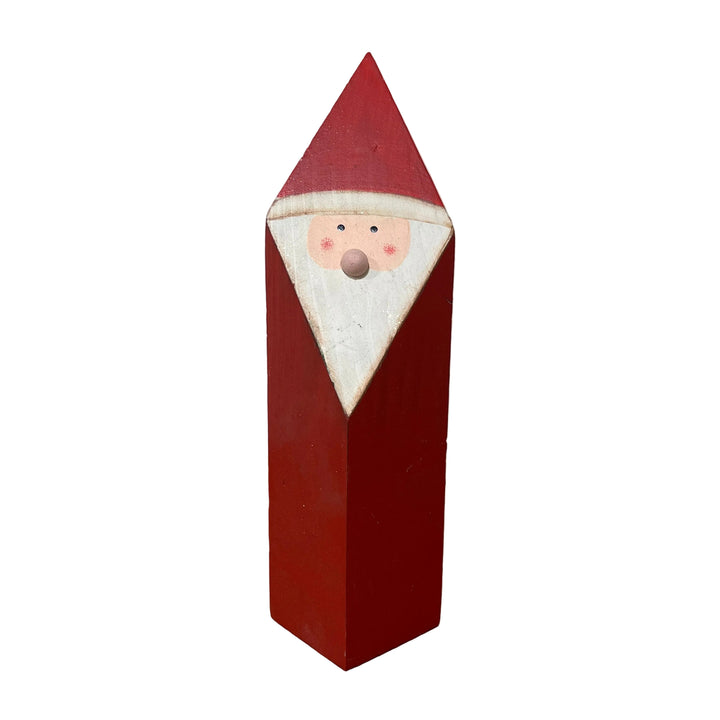 Wooden Santa Red