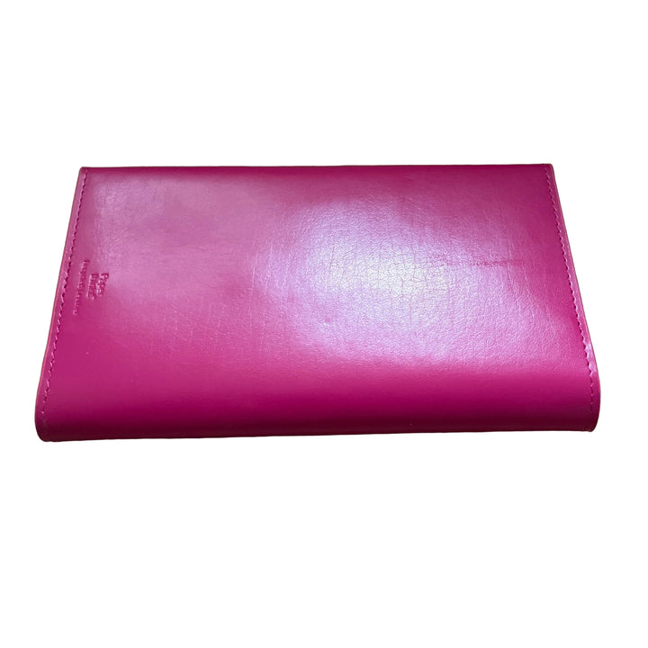 Hot Pink Leather Travel Envelope Purse