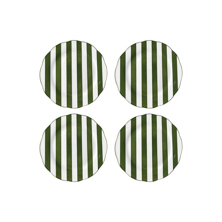 Set of 4 Green Trattoria Dessert Plates