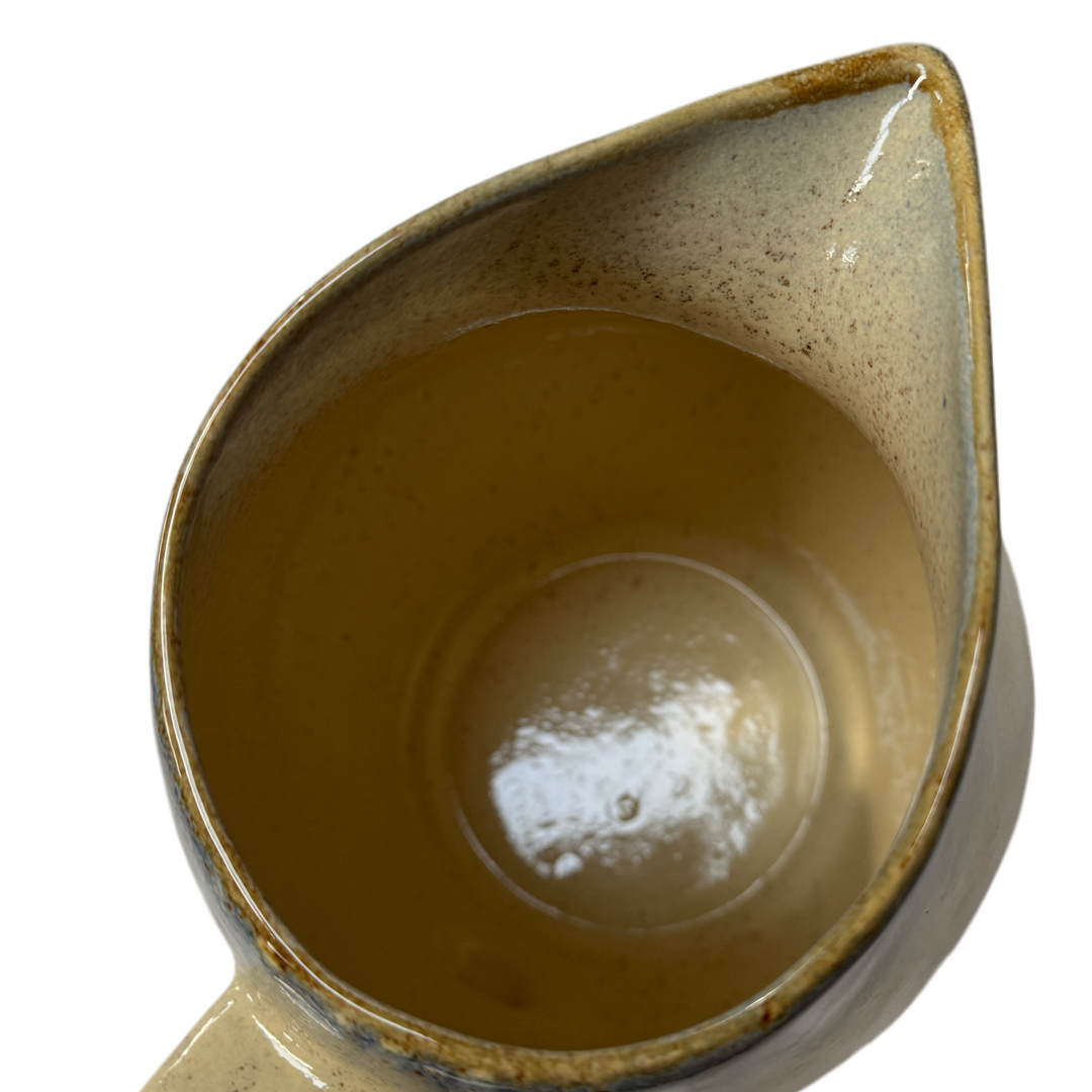 Medium Pitcher in Ivory/Blue