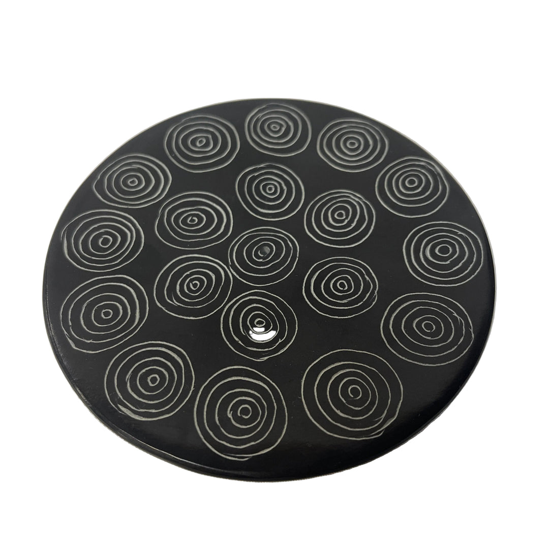 Handmade Carved Incense Stick Holder Small Black Soap Stone