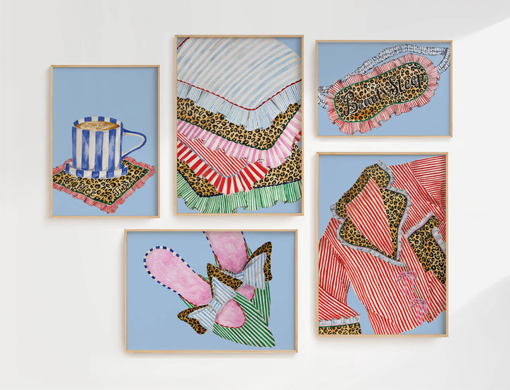 Bow Slippers Print by Mash Design