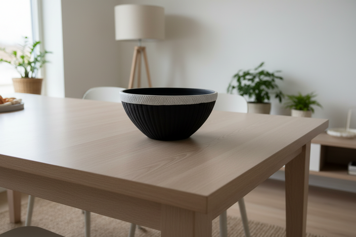Black & White 10” Bowl House Decor