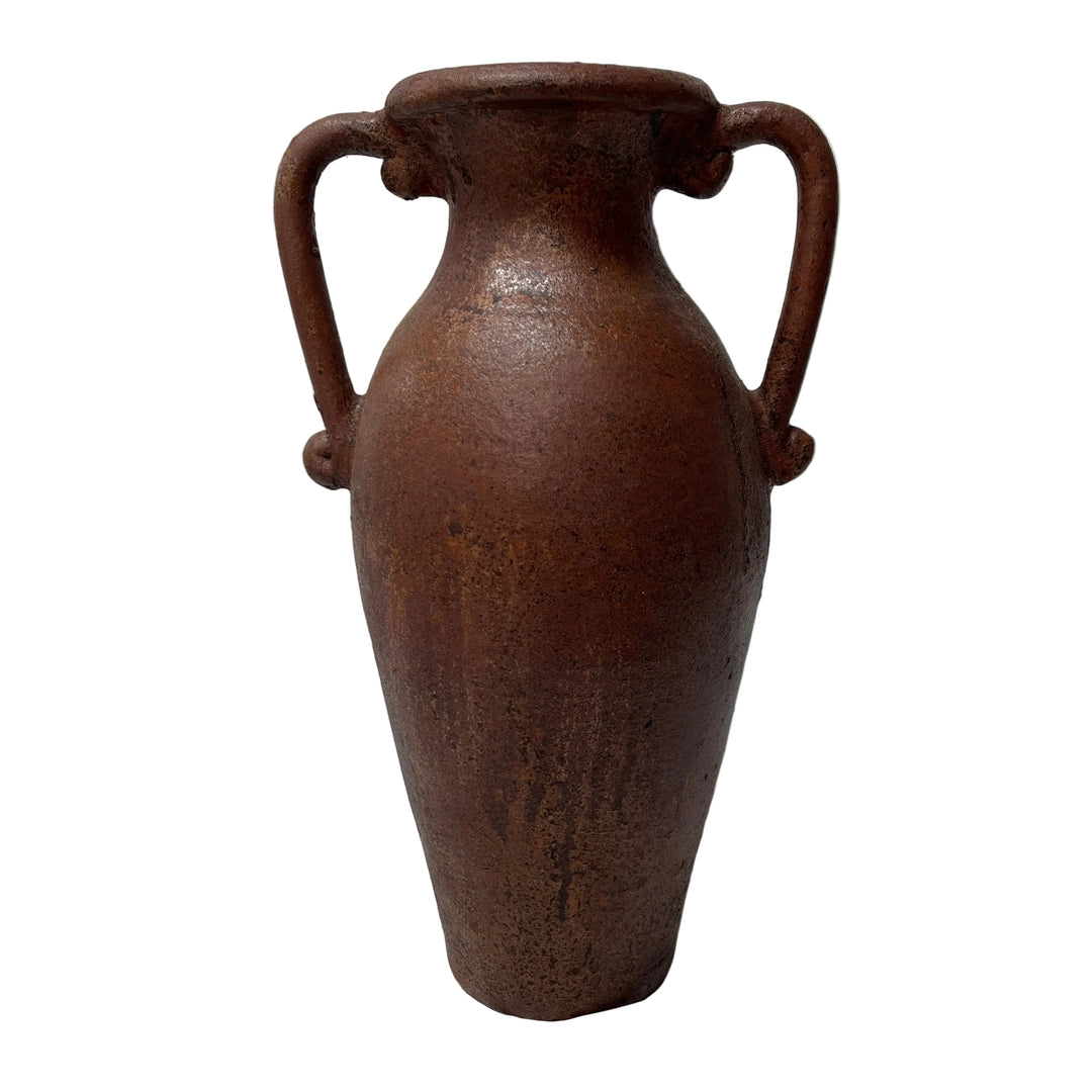 Rustic Handled Vase Black Cherry