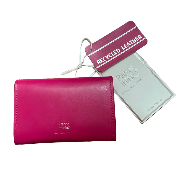 Hot Pink Leather Card Envelope Purse