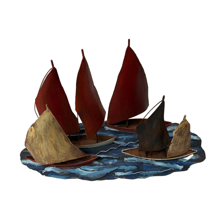 Large Metal Regatta Sculpture