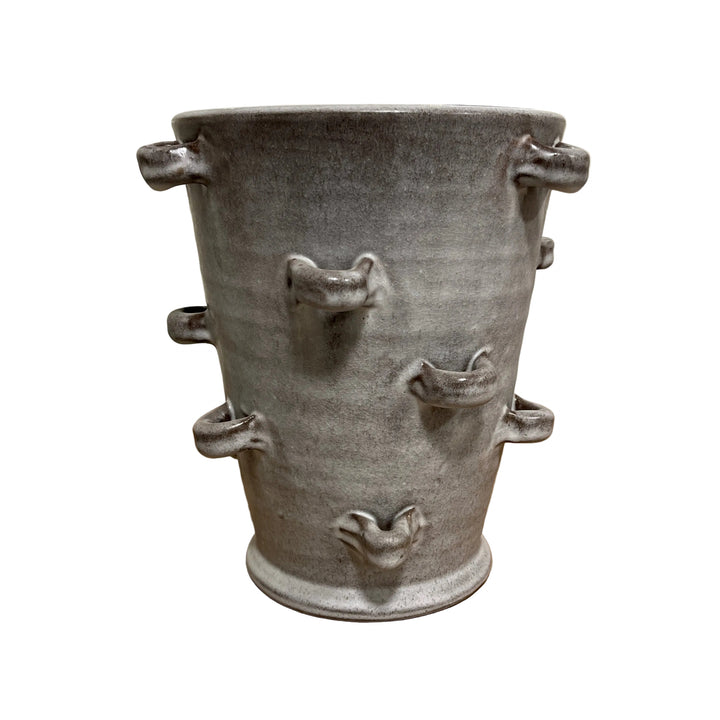 Large Heavy Terracotta Glazed Vase