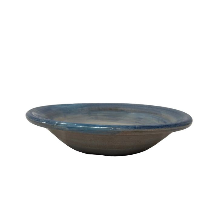 Large Serving Bowl in Blue Mushroom