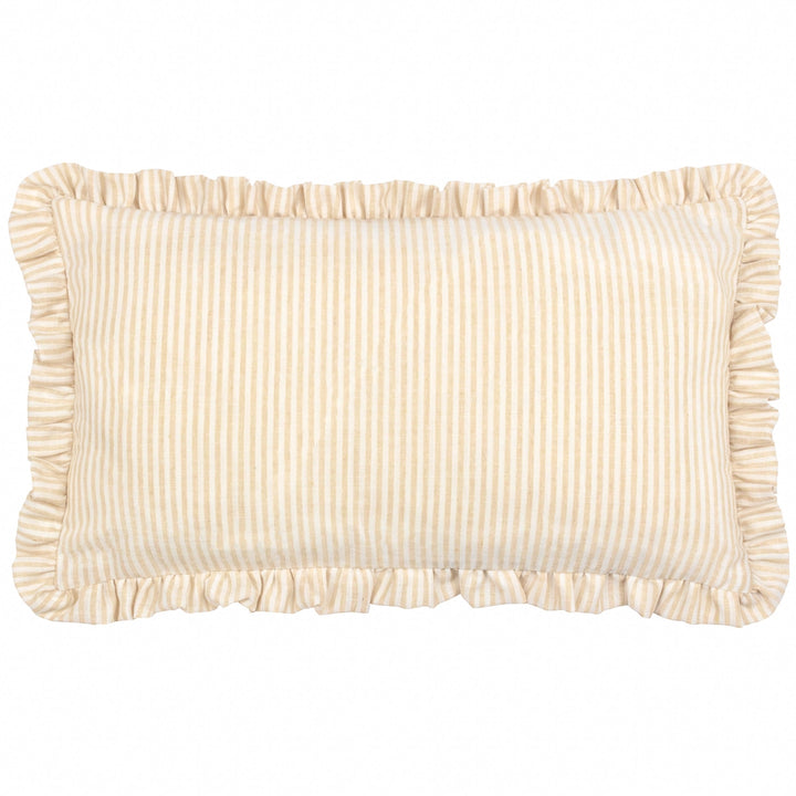 Daisies Embroidered Ruffle Cushion
