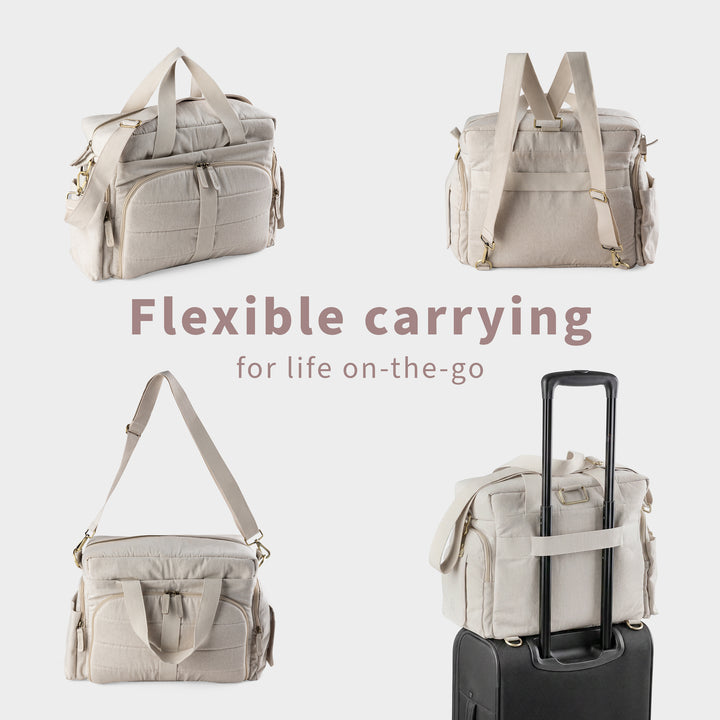 Sebra On-the-go Nursing Bag in Morning Beige Melange