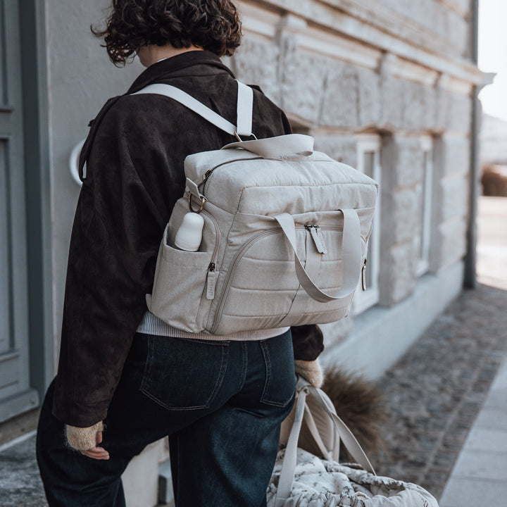 Sebra On-the-go Nursing Bag in Morning Beige Melange