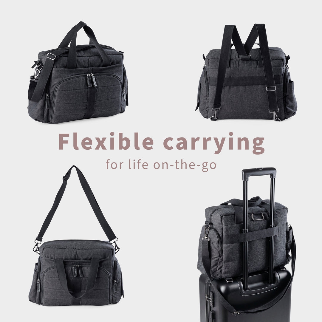 Sebra On-the-go Nursing Bag in Dark Grey Melange