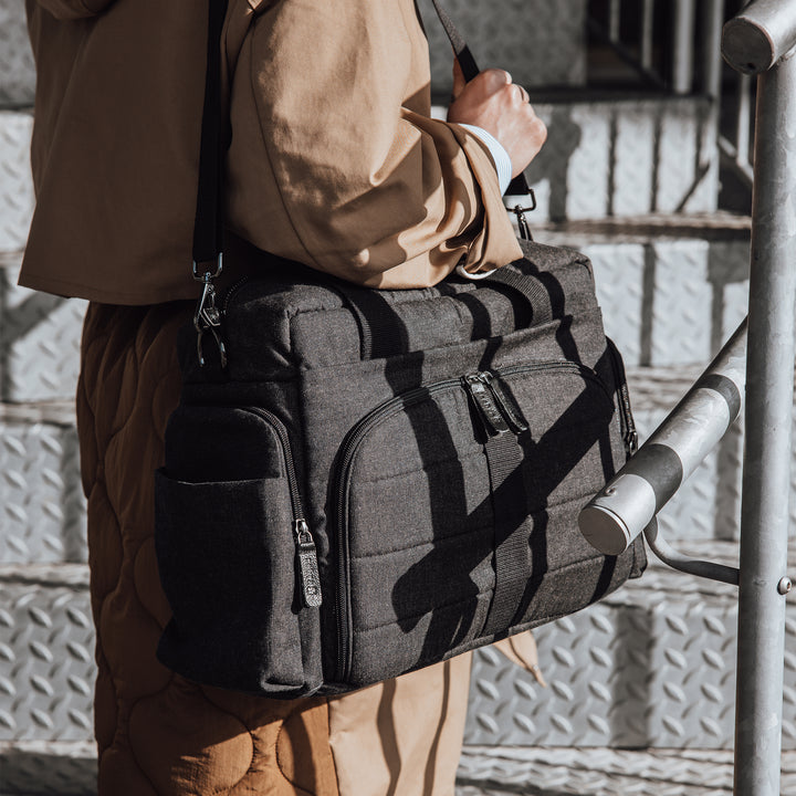 Sebra On-the-go Nursing Bag in Dark Grey Melange