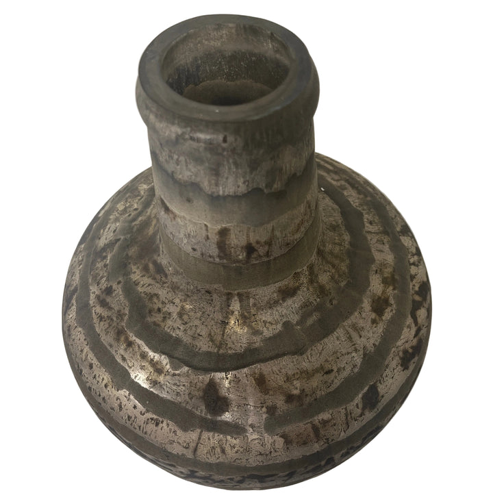 Large Conical Vase Silver Taupe