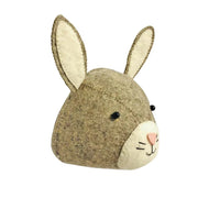 Grey Bunny Felt Head - Mini