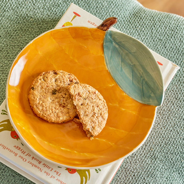 Agnes Plate in Orange Stoneware Kids