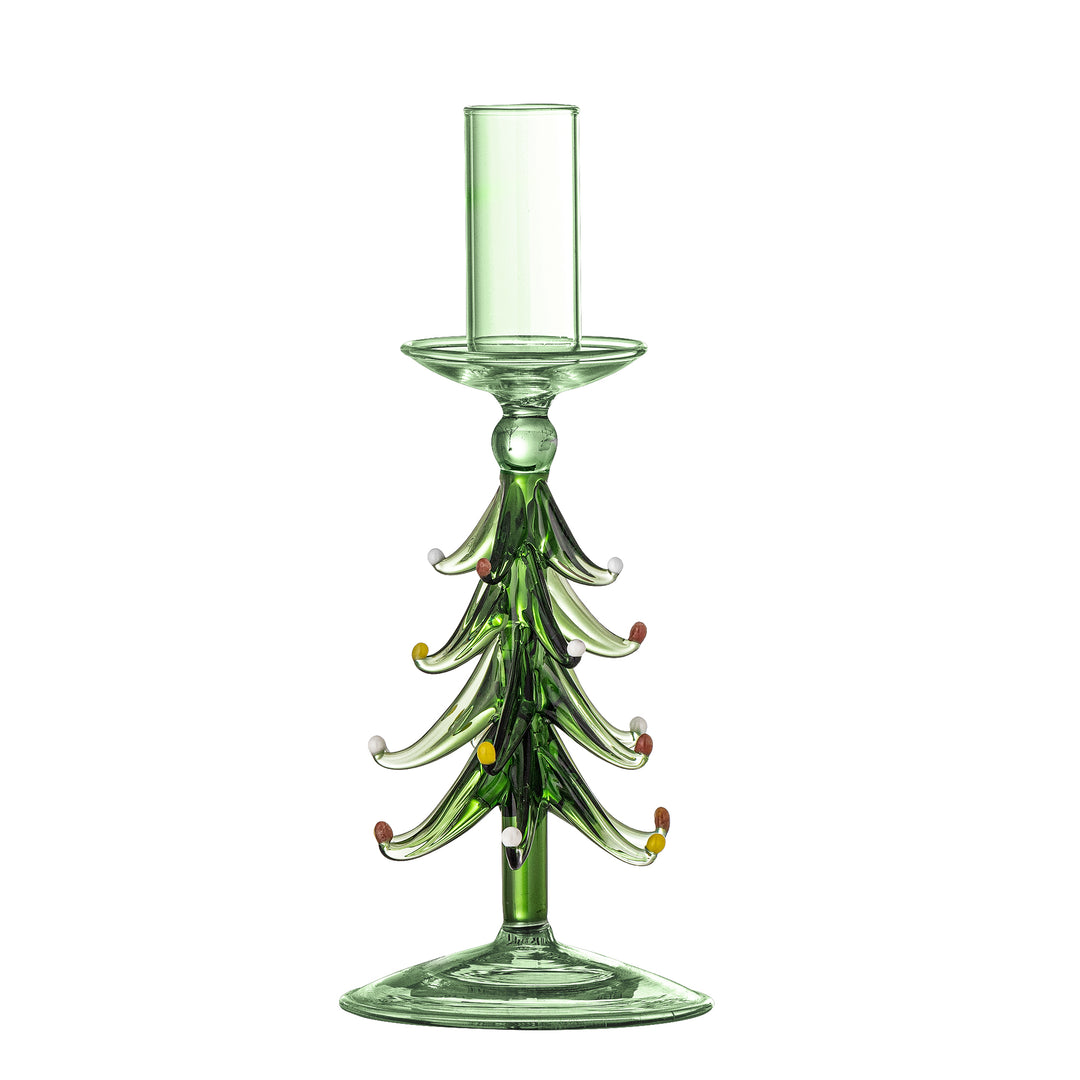 Brant Christmas Tree Glass Candle Holder
