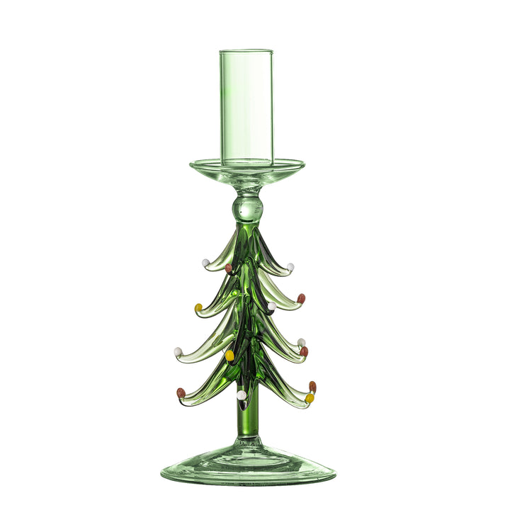 Brant Christmas Tree Glass Candle Holder