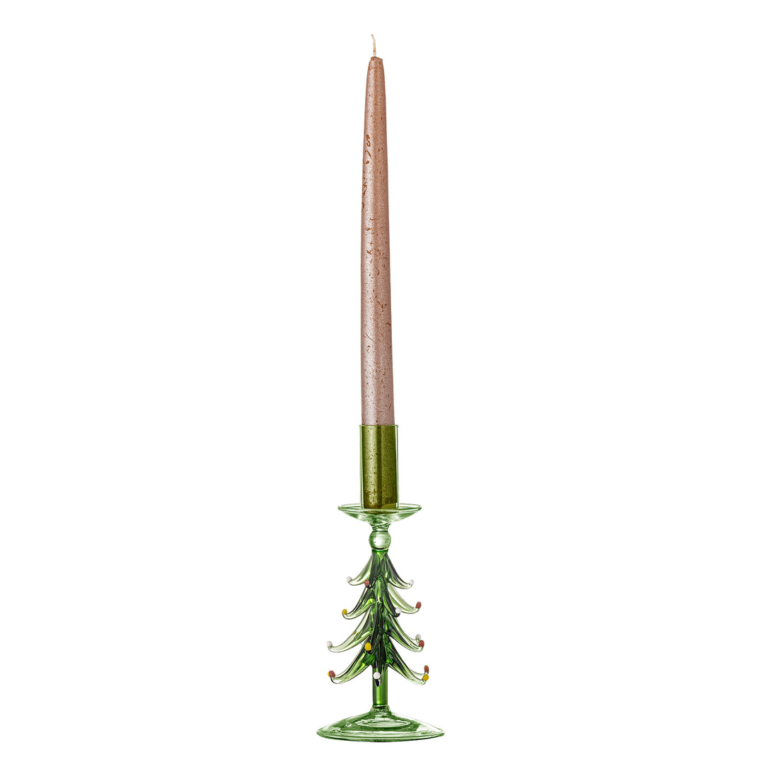 Brant Christmas Tree Glass Candle Holder