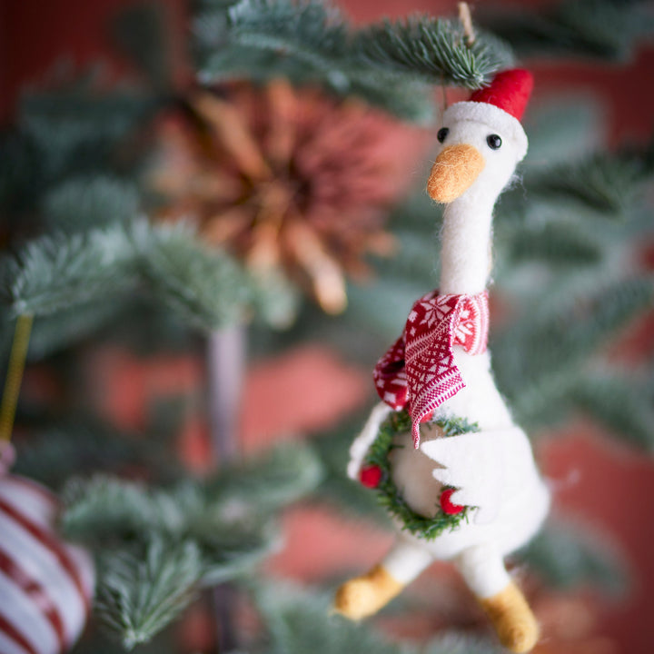 Arlo Christmas Goose Tree Decoration