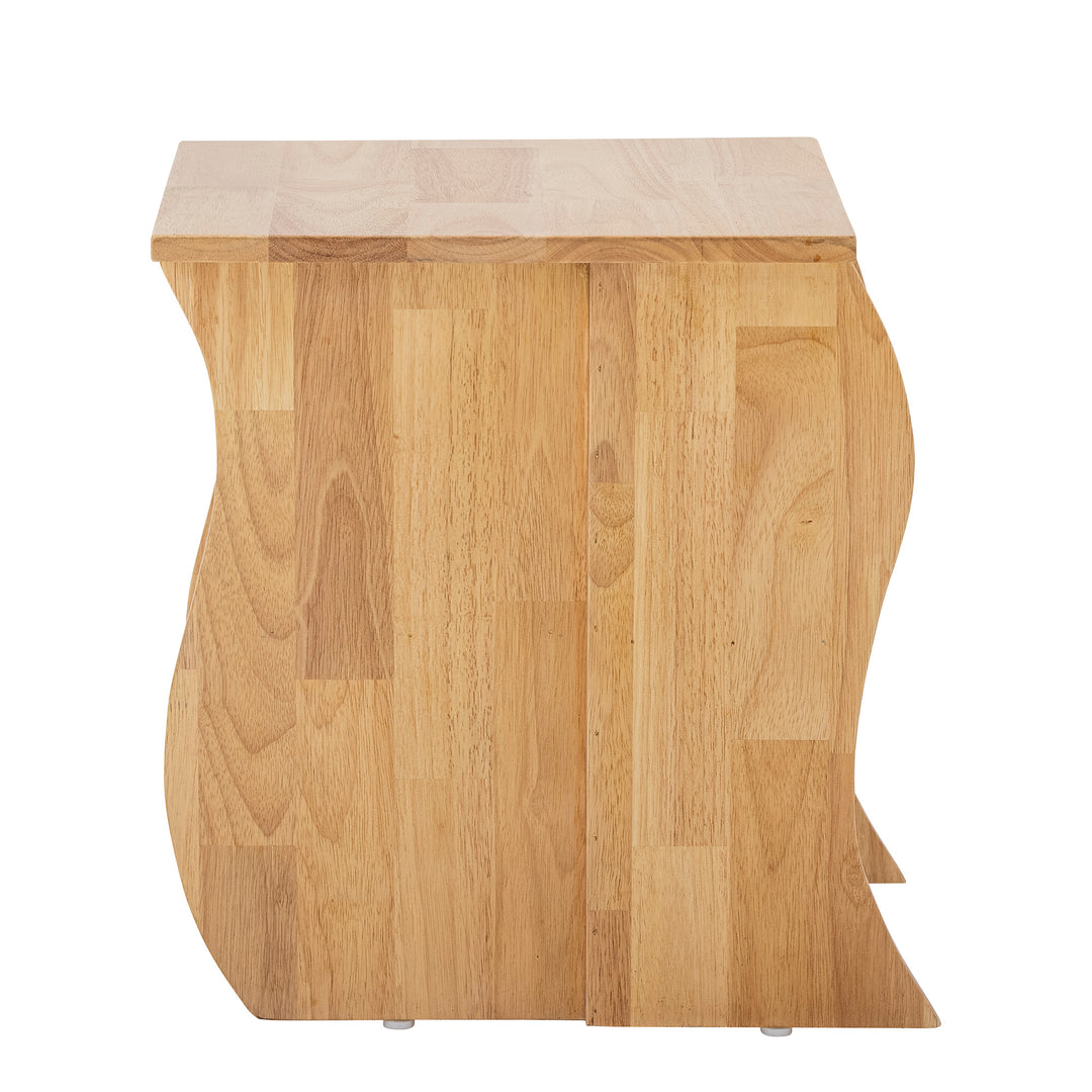 Bark Stool in Nature Rubberwood