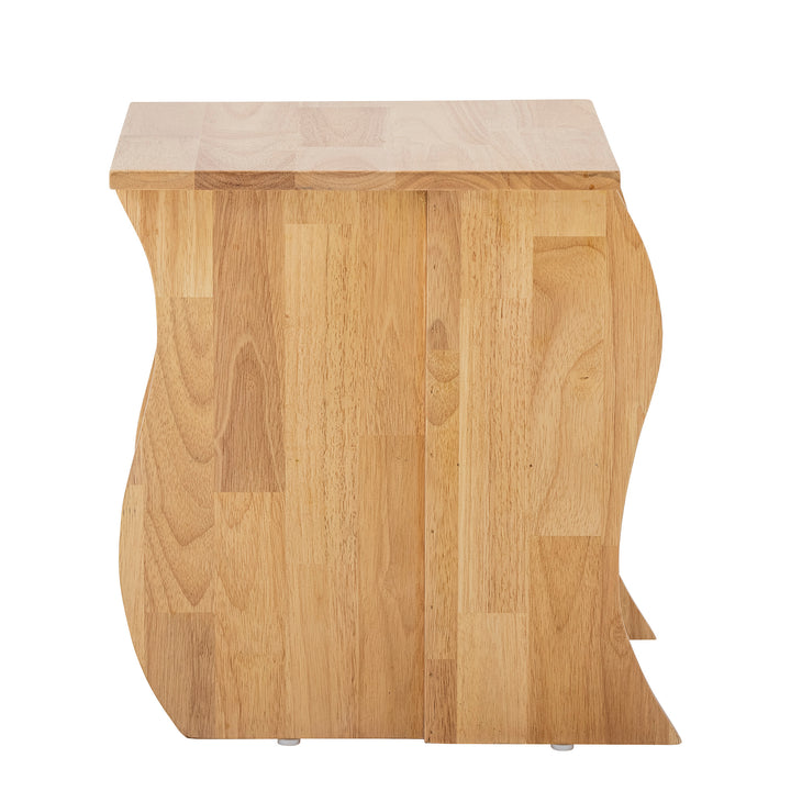 Bark Stool in Nature Rubberwood