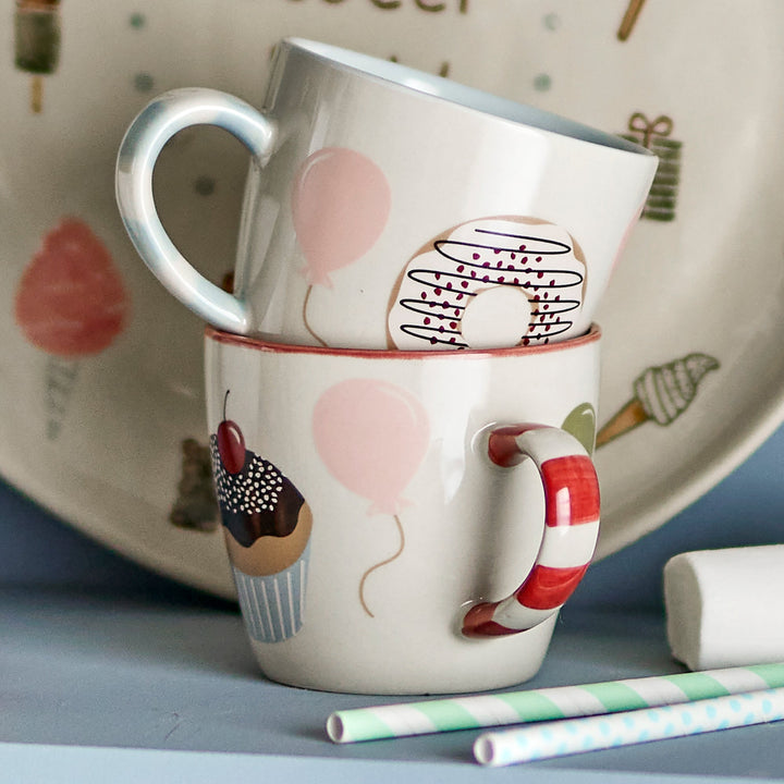 Darby Cup in Multi Stoneware Set of 2 Kids