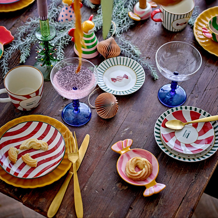 Caramella Plate in Multi Stoneware Set of 2