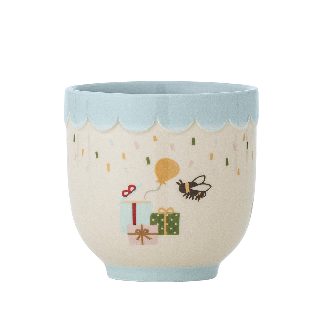 Celebrate Cup in Blue Stoneware Kids