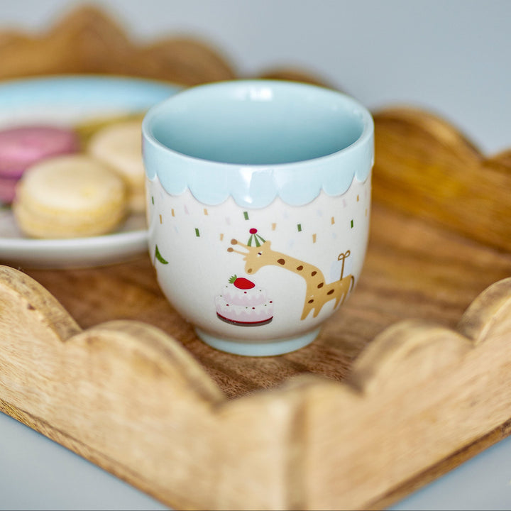 Celebrate Cup in Blue Stoneware Kids