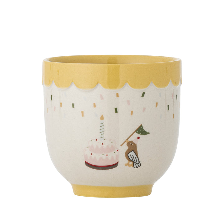 Celebrate Cup in Yellow Stoneware Kids