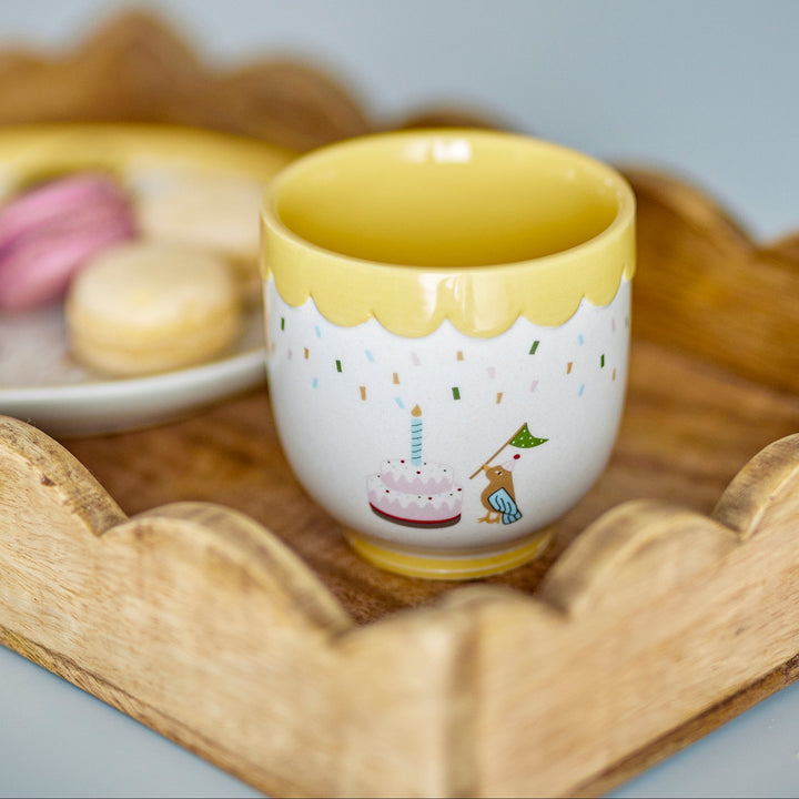 Celebrate Cup in Yellow Stoneware Kids