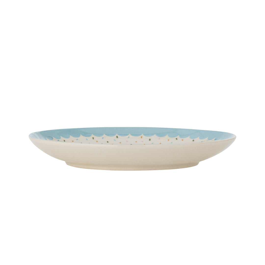Celebrate Plate in Blue Stoneware Kids