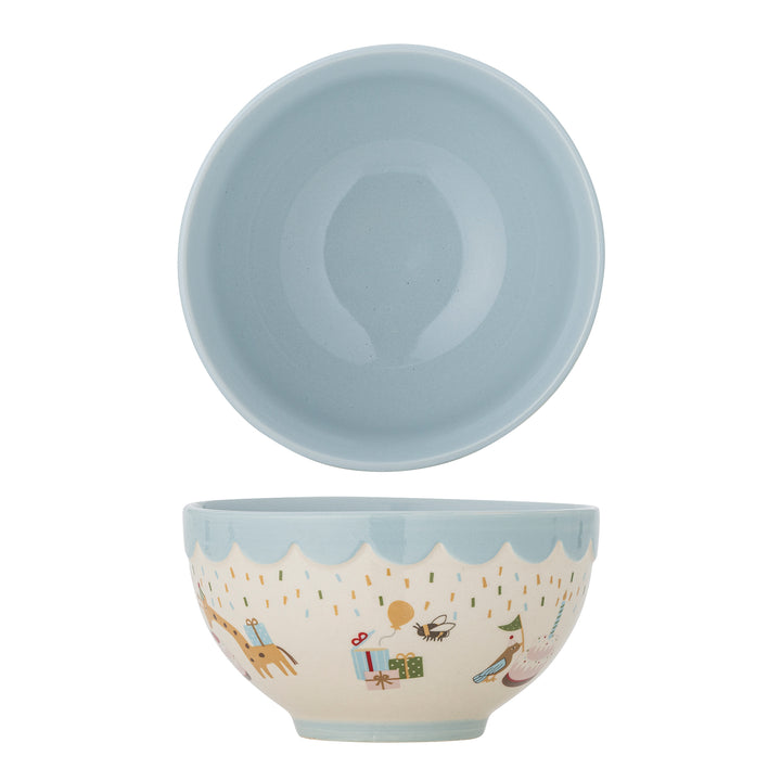 Celebrate Bowl in Blue Stoneware Kids