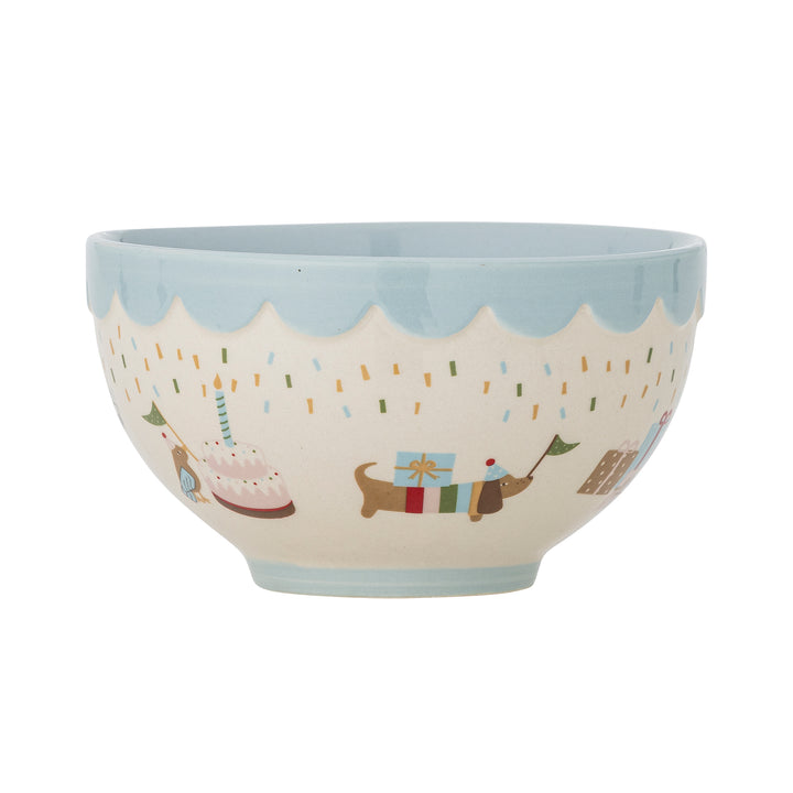 Celebrate Bowl in Blue Stoneware Kids