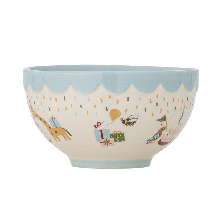 Celebrate Bowl in Blue Stoneware Kids