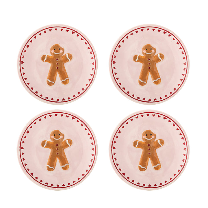 Set of 4 Binna Gingerbread Plates