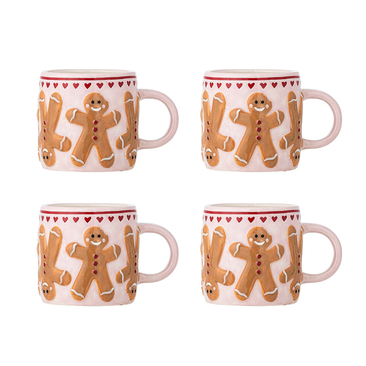 Set of 4 Binna Gingerbread Mugs