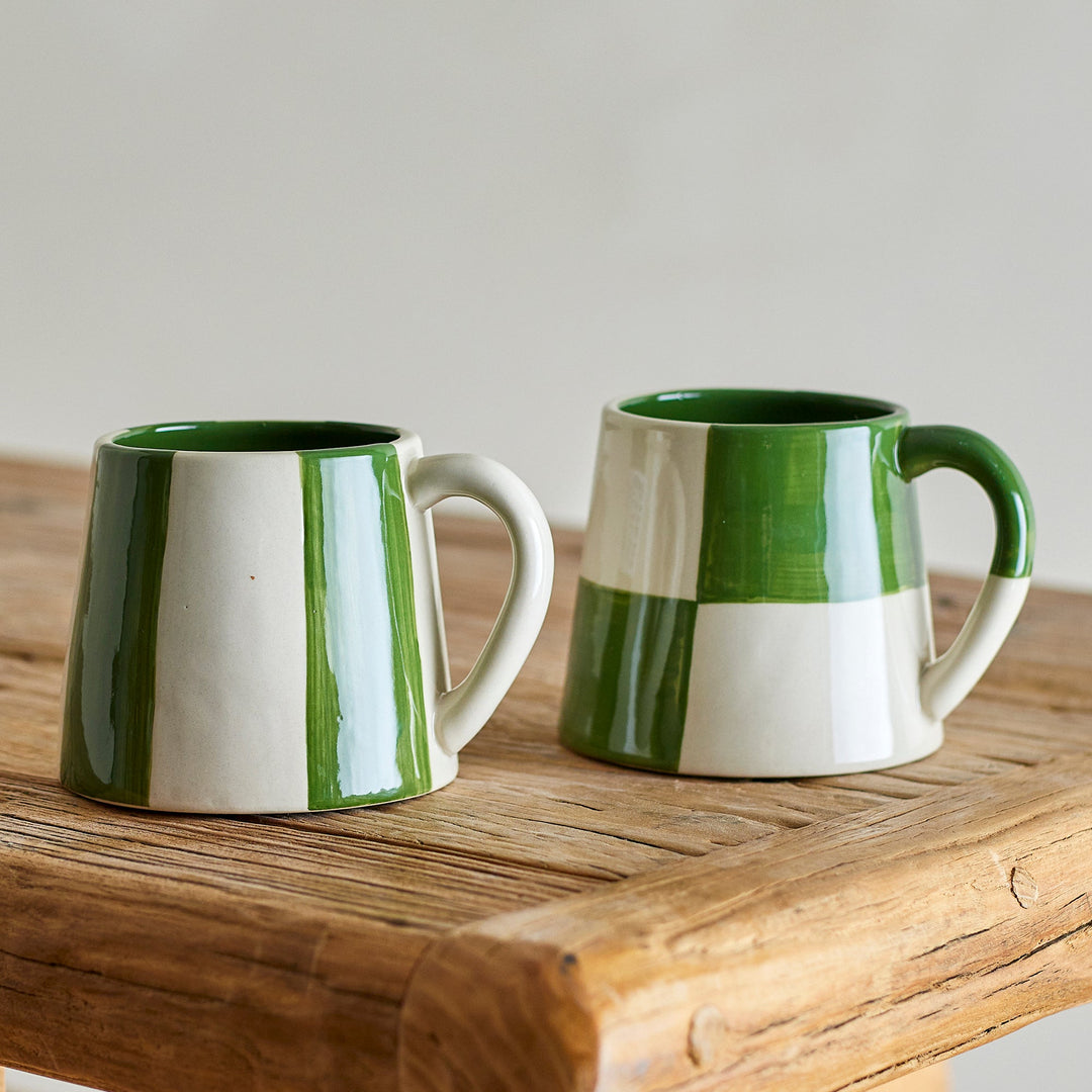 Set of 4 Floki Mugs in Green
