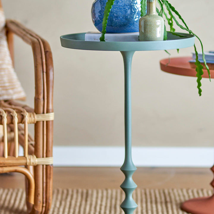 Anjou Side Table in Green Aluminum