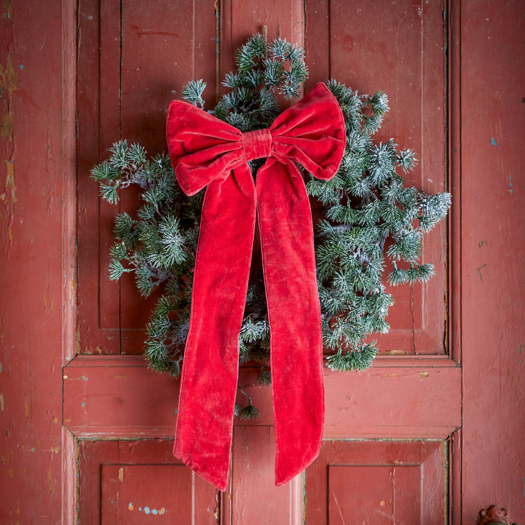 Ruby Bow Cotton Decoration Red