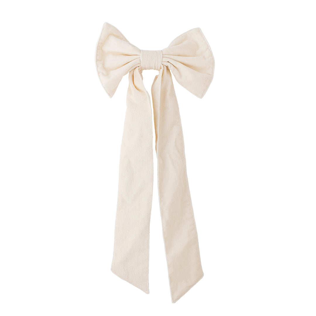 Ruby Bow Cotton Decoration White