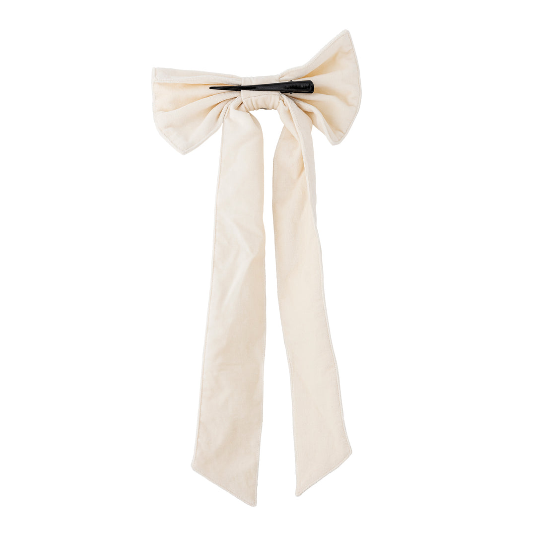 Ruby Bow Cotton Decoration White