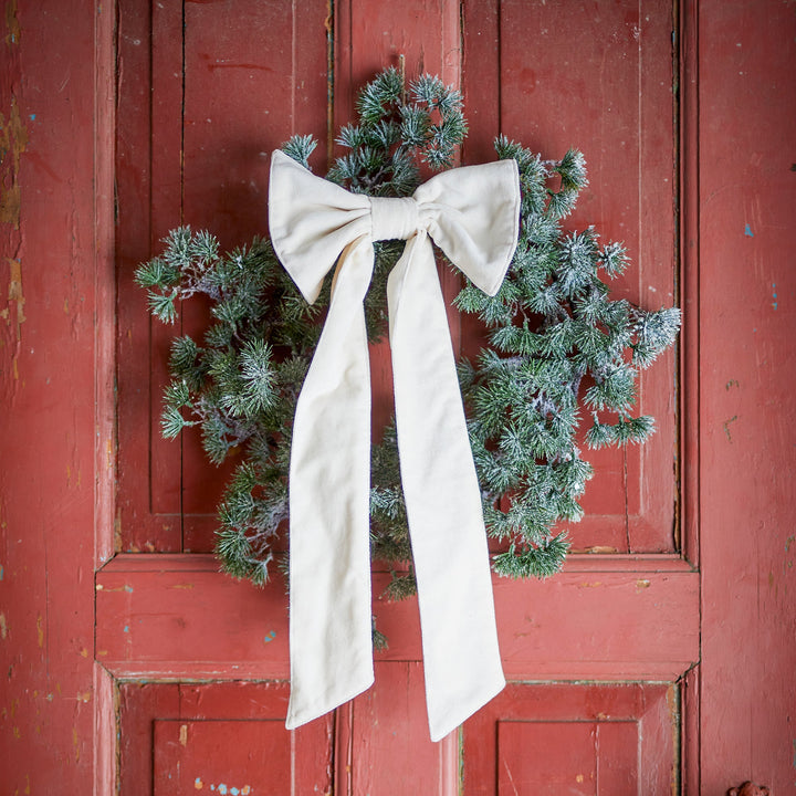 Ruby Bow Cotton Decoration White