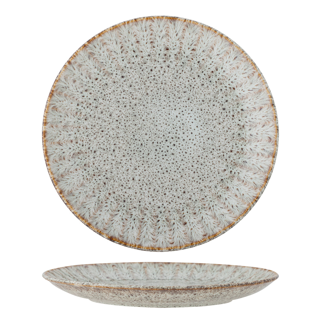 Large Fleur Plate in Nature Stoneware