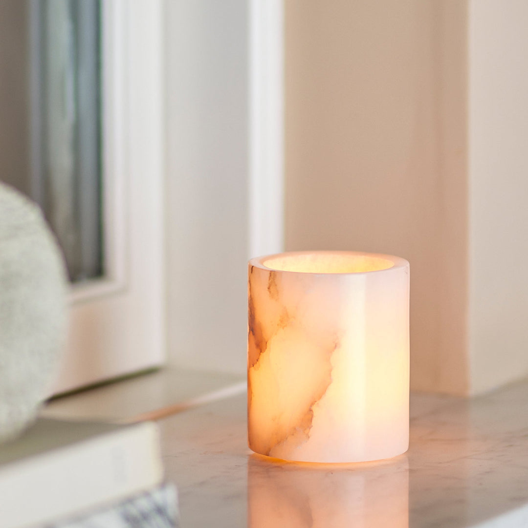 Annebel Votive White Alabaster