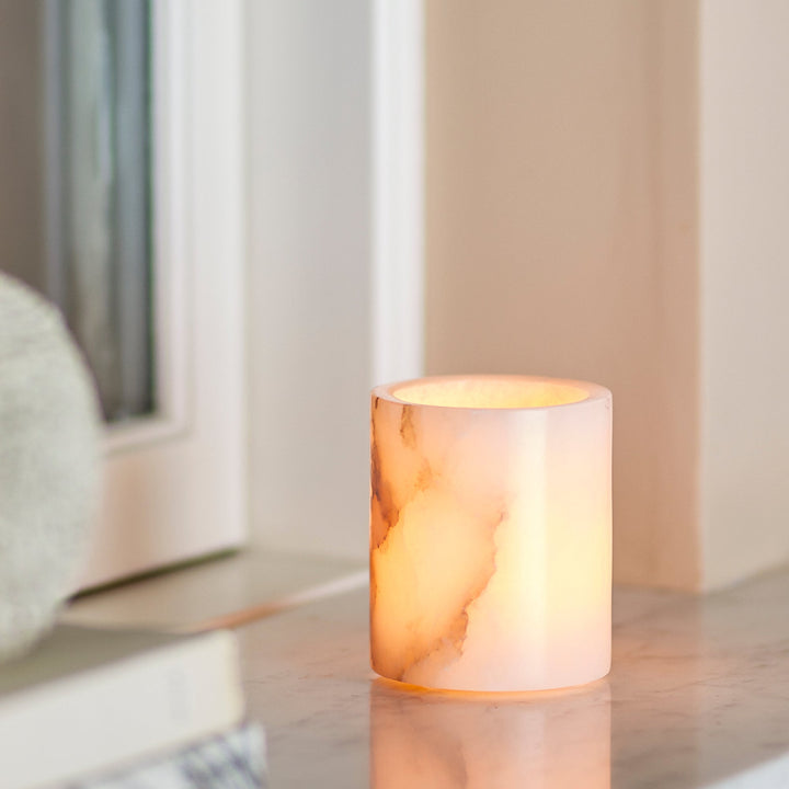 Annebel Votive White Alabaster