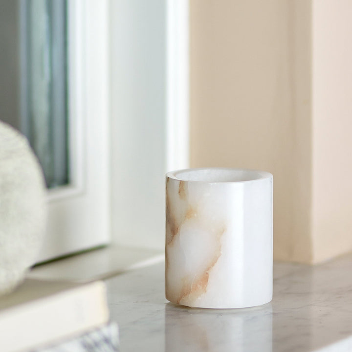 Annebel Votive White Alabaster