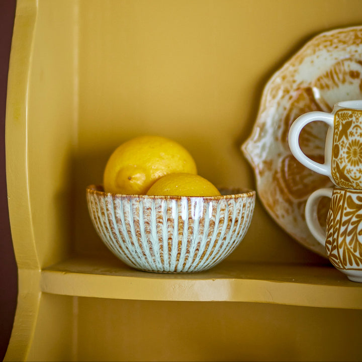 Fleur Bowl in Nature Stoneware