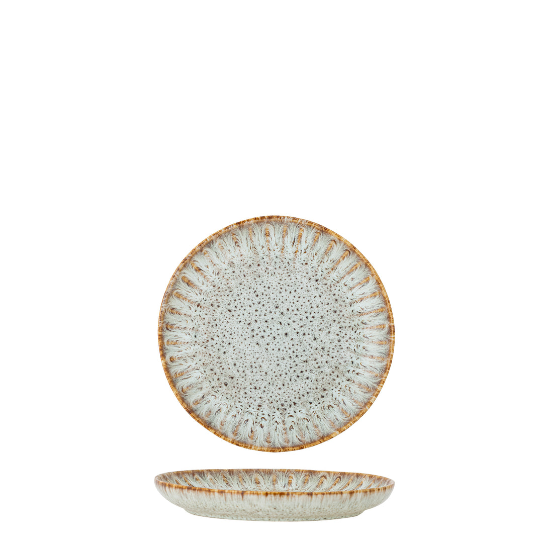 Small Fleur Plate in Nature Stoneware